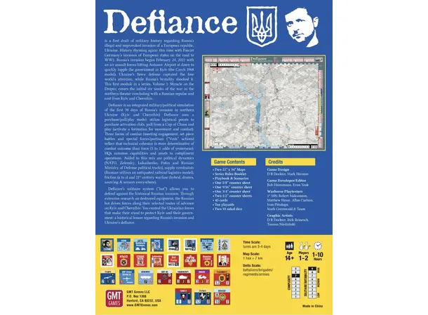 Defiance Russo Ukrainian War Brädspel Volume 1 - Miracle on the Dnipro 
