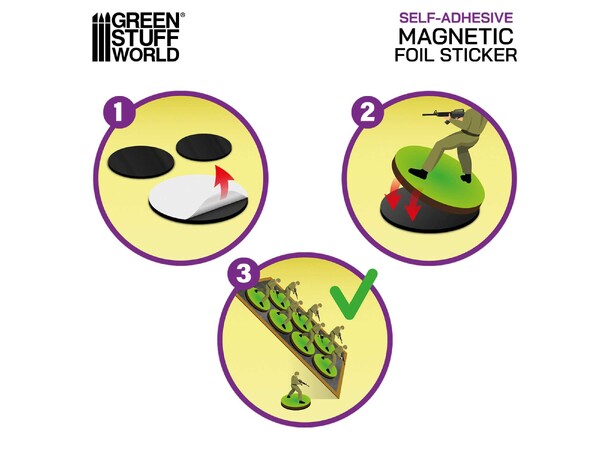Magnetic Bases - 30x30mm (54 st) Green Stuff World 
