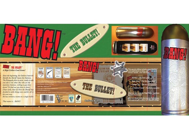 Bang! The Bullet Special Ed Kortspel Huvudspel + 3 expansioner + extra kort 