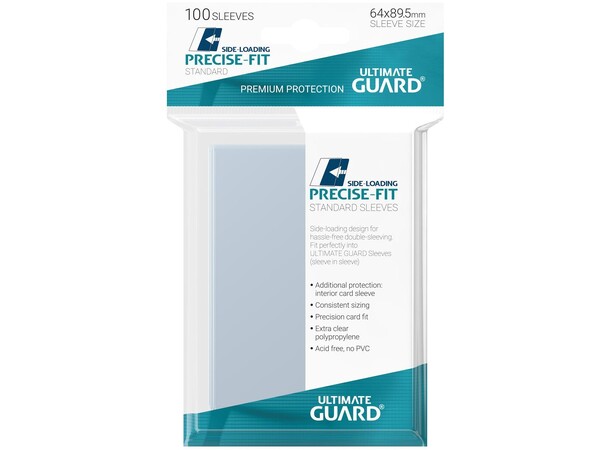 Precise-Fit Side-Loading Clear 64x89 Ultimate Guard Innersleeves 