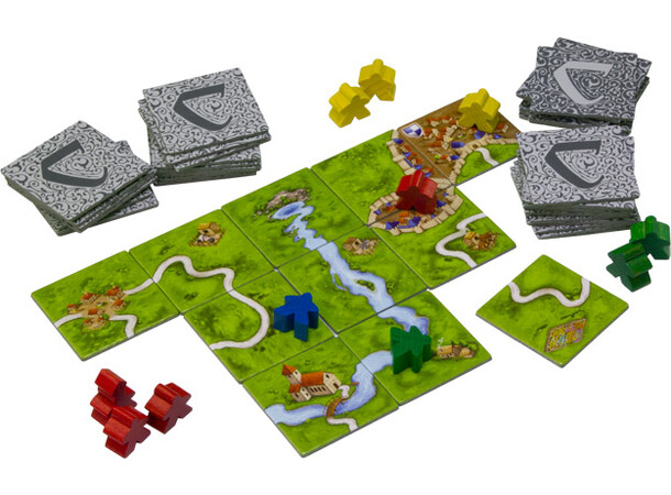 Carcassonne Brädspel - Svensk Grundspelet  m/ Elven & Biskopen Exp. 