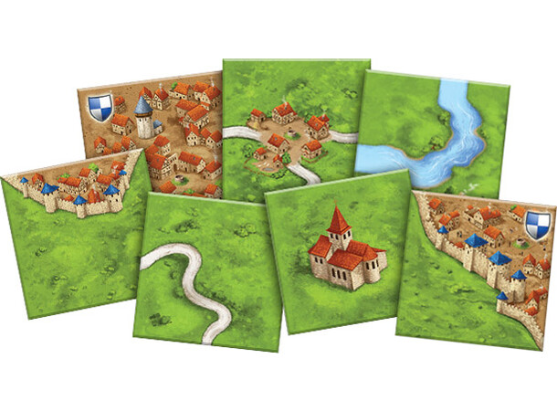 Carcassonne Brädspel - Svensk Grundspelet  m/ Elven & Biskopen Exp. 