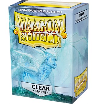 Sleeves Matte Clear x100 - 63x88 m/box Dragon Shield Kortskydd m/deckbox