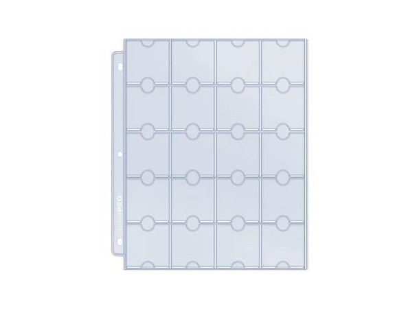 Plastficka 20-Pocket Coins+Tokens 10st 