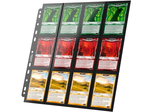 Pages 24-Pocket QuadRow x10 Svart Ultimate Guard Plastfickor 