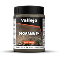 Vallejo Texture Dark Earth 200ml Earth Texture Acrylic