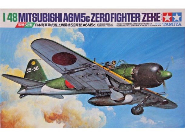 Mitsubishi A6M5c Zero Fighter Zeke Tamiya 1:48 Byggsats 