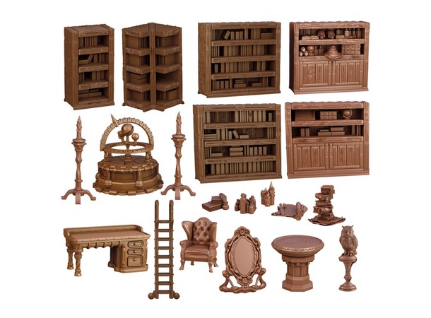 Terrain Crate Wizards Study Från Mantic Games - 20 delar 