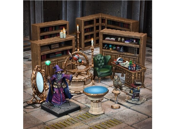 Terrain Crate Wizards Study Från Mantic Games - 20 delar 