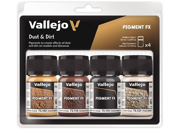 Vallejo Pigment Set Dust & Dirt 