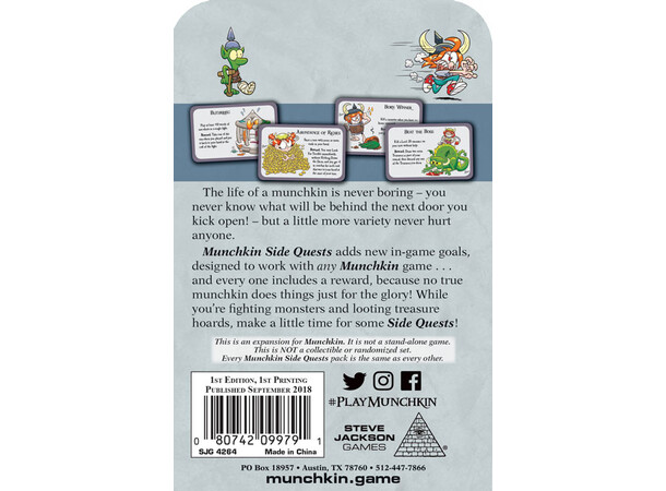 Munchkin Side Quests Expansion Expansion till Munchkin 