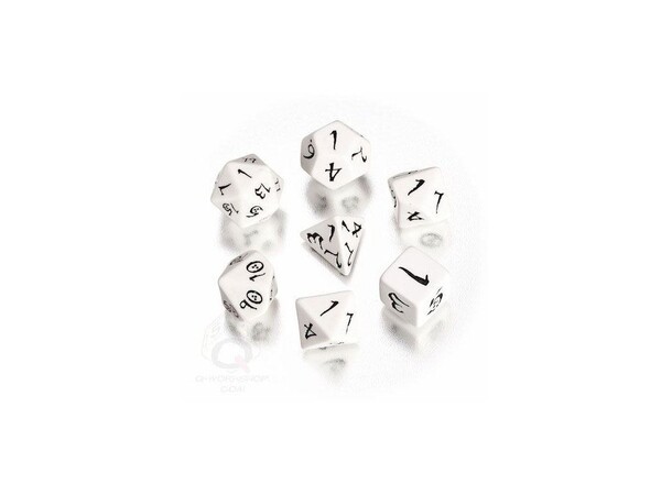 RPG Dice Set White Tärningsset för rollspel 
