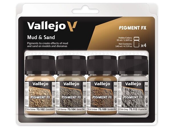 Vallejo Pigment Set Mud & Sand 