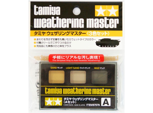 Tamiya Weathering Master A-Set Sand, Light Sand, Mud 