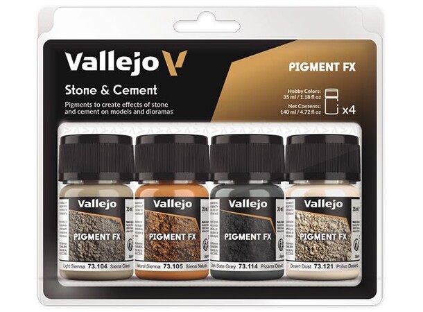 Vallejo Pigment Set Stone & Cement 
