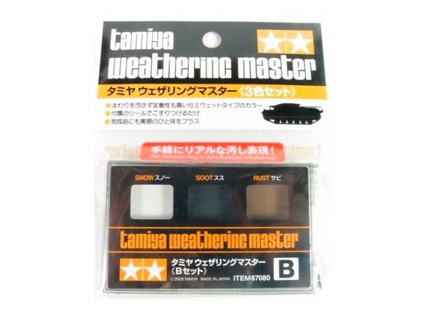 Tamiya Weathering Master B-Set Snow, Soot, Rust 