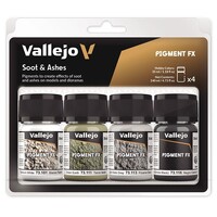 Vallejo Pigment Set Soot & Ashes 