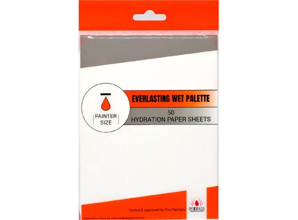 Hydration PaperSheets Painter 15x20 cm 50st till  Redgrass Wet Palette Painter 
