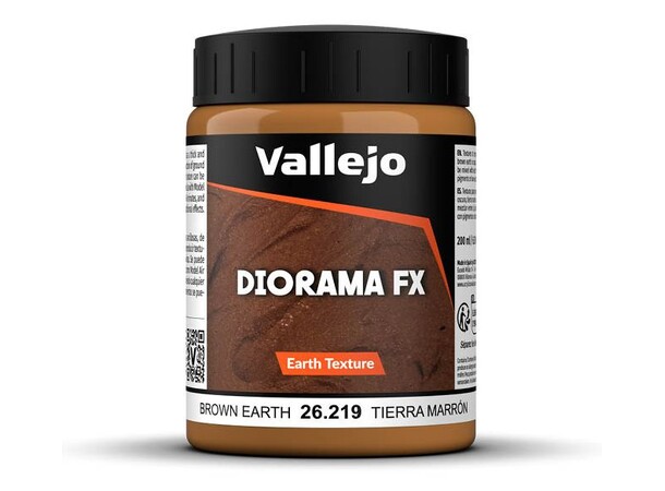 Vallejo Texture Brown Earth 200ml Earth Texture Acrylic 