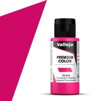Vallejo Premium Fluo Magenta 60ml Premium Airbrush Color - Fluorescent