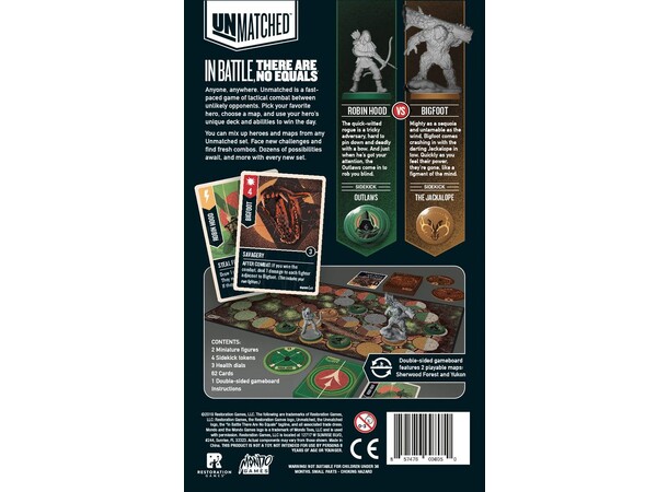 Unmatched Robin Hood/Bigfoot Brädspel 