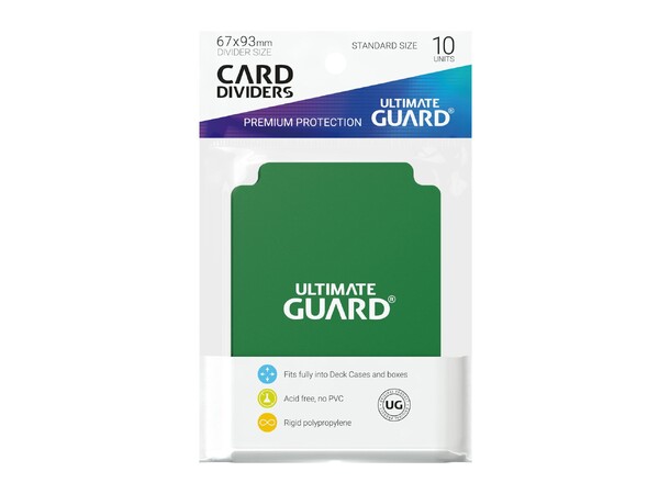 Card Dividers x10 Grön Ultimate Guard 