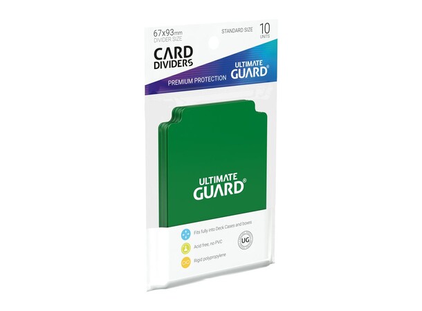 Card Dividers x10 Grön Ultimate Guard 