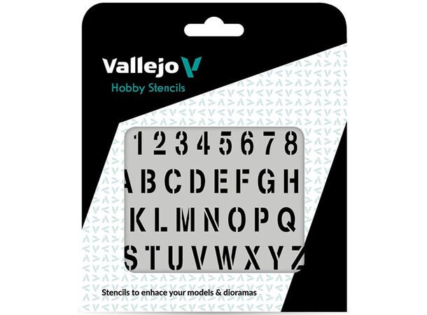 Hobby Stencils Stamp Font Vallejo 