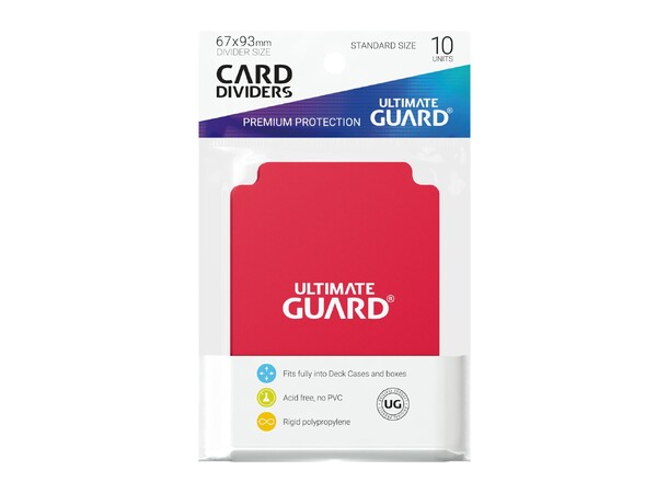 Card Dividers x10 Röd Ultimate Guard 