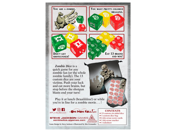 Zombie Dice Deluxe Brädspel 