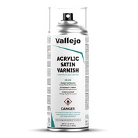 Vallejo Acrylic Satin Varnish 400ml Satin/Semi-matt Klarlack Sprayburk