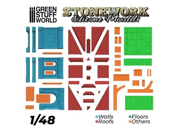Stonework Silicone Mould 1:48 Green Stuff World 