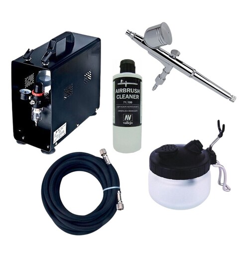 Airbrush Startpakke BEGYNNER Komplett Alt du trenger for å komme igang