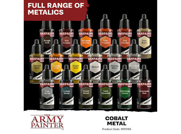 Warpaints Fanatic Cobalt Metal Army Painter Metallic 