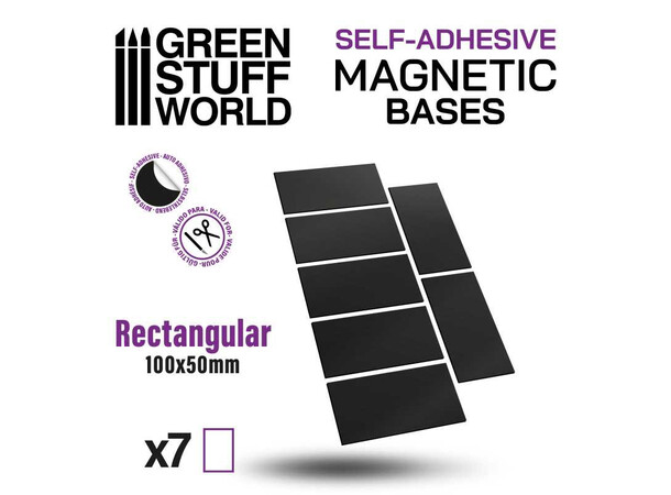 Magnetic Bases - 100x50mm (7 st) Green Stuff World 