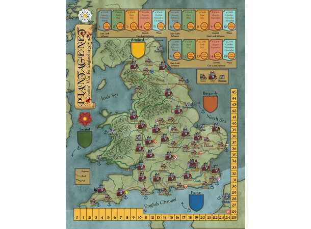 Plantagenet Brädspel Cousins' War for England 1459-1485 