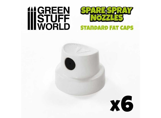 Standard Fat Spray Caps (6 st) - White Green Stuff World 