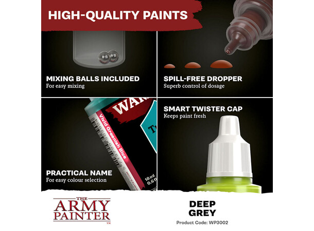 Warpaints Fanatic Deep Grey Army Painter 