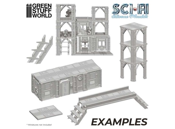 Sci-Fi Silicone Mould 1:48 Green Stuff World 