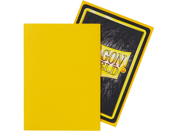 Sleeves Matte Yellow x100 66x91 Dragon Shield Kortskydd m/deckbox 