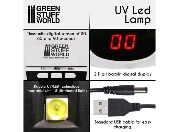 Ultraviolet LED Lamp - UV-ljus Green Stuff World 