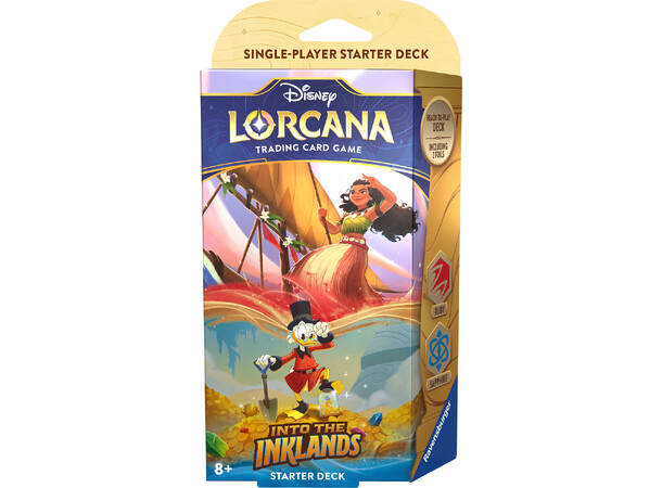 Disney Lorcana Inklands Starter Deck A Into the Inklands - Ruby & Sapphire 