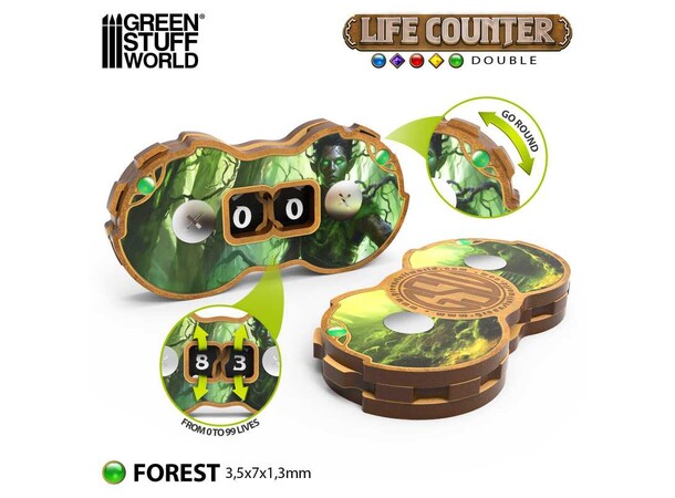 MTG Life Counter Forest För Magic the Gathering, D&D, Warhammer 