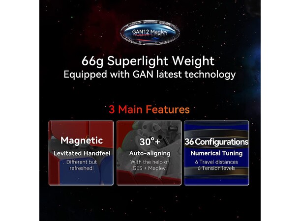 GAN12 Maglev UV Stickerless Speed Cube 