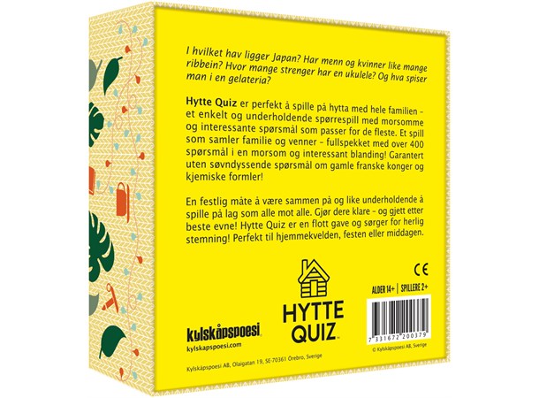Hytte Quiz Spørrespill 