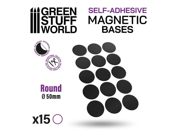 Magnetic Bases - 50mm (15 st) Green Stuff World 