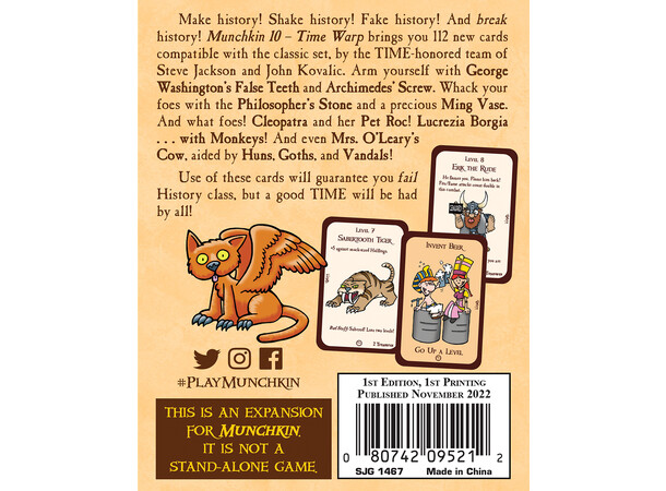 Munchkin 10 Time Warp Expansion Expansion till Munchkin 
