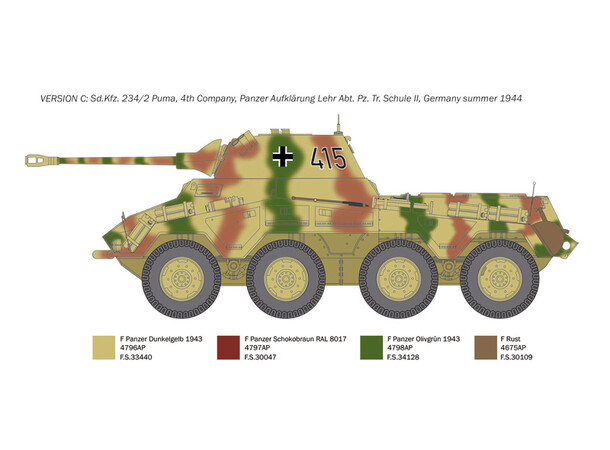 Sd.Kfz. 234/2 Puma Italeri 1:35 Byggsats 