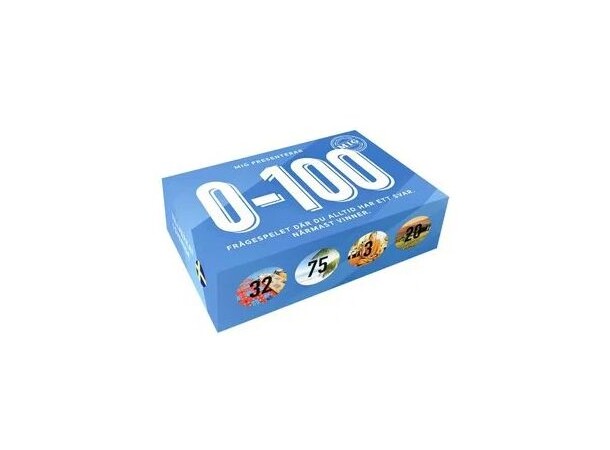 0-100 Mini Blå Frågespel Svensk utgåva 