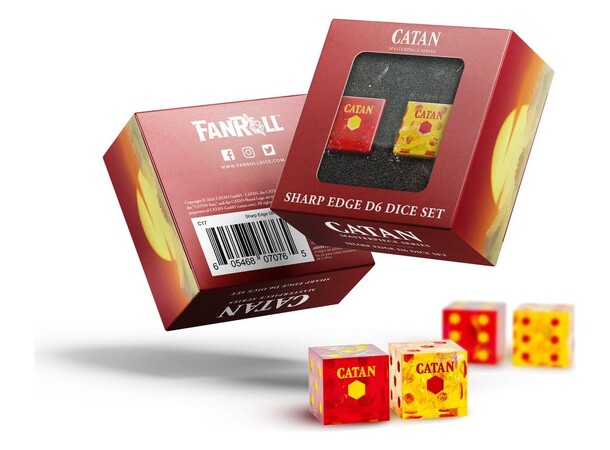 Catan Sharp Edge D6 Dice Set FanRoll 